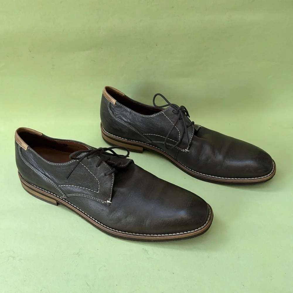 Dark brown/cream Gentile by Lloyd Germany leather oxfords